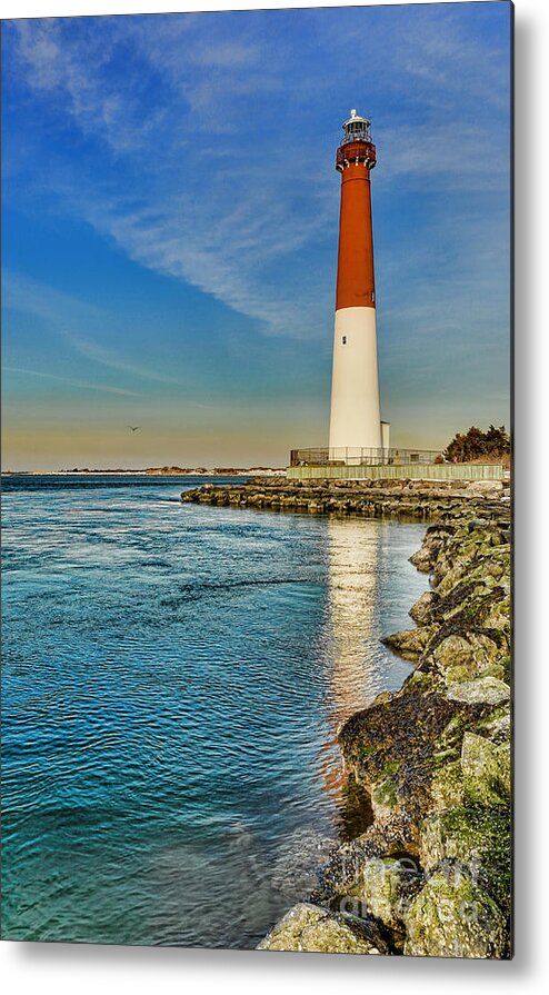 Barnegat Lighthouse Metal Print featuring the photograph Old Barney at Sunrise - Barnegat Lighthouse by Lee Dos Santos