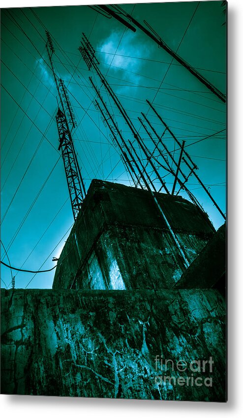 Old Radio Installation Metal Print featuring the photograph Old Radio Installation by Michael Arend