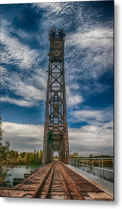 Guy Whiteley Photography Metal Print featuring the photograph Old Welland Lift Bridge 3D07057hp by Guy Whiteley