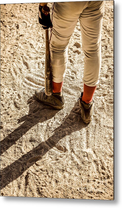 Baseball Metal Print featuring the photograph On Deck by Diane Diederich