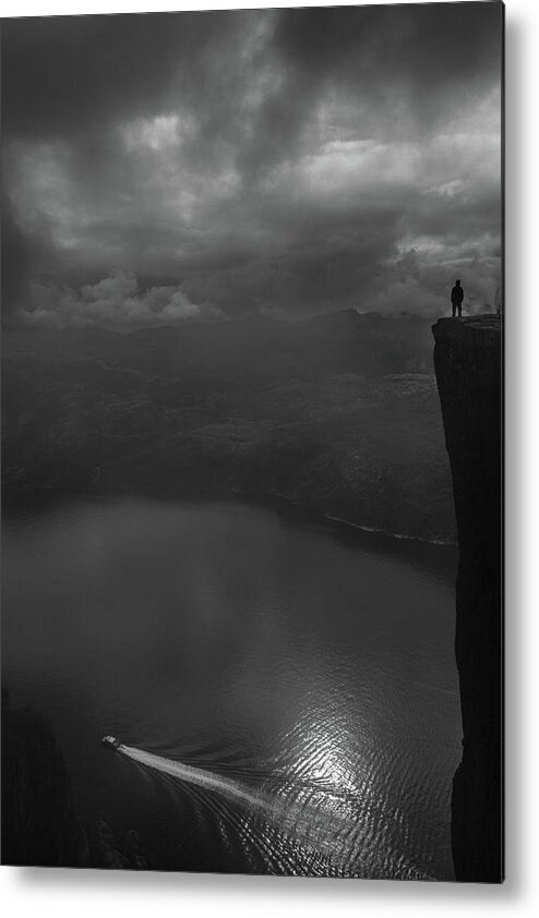 Preikestolen Metal Print featuring the photograph On The Edge by Carlos_grury_santos