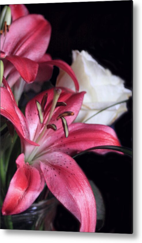 Floralm Flowers Metal Print featuring the photograph On the Edge by Linda Phelps