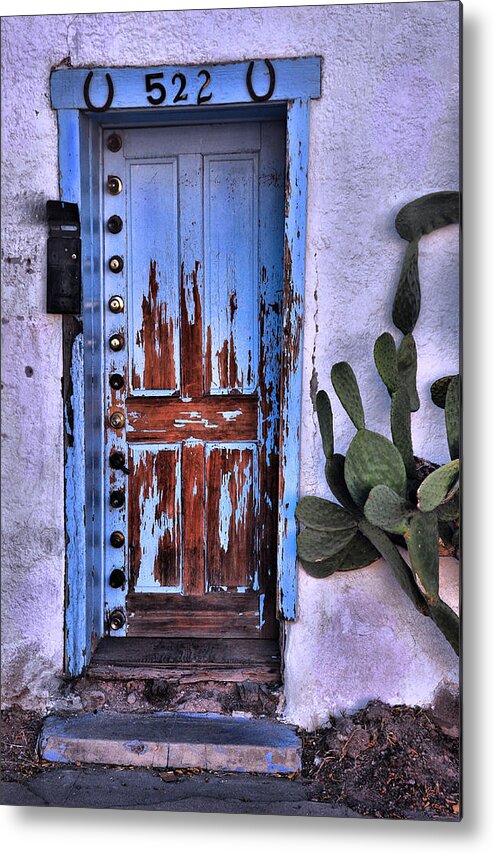 Doors Metal Print featuring the photograph One Can Never Feel Too Safe by Barbara Manis