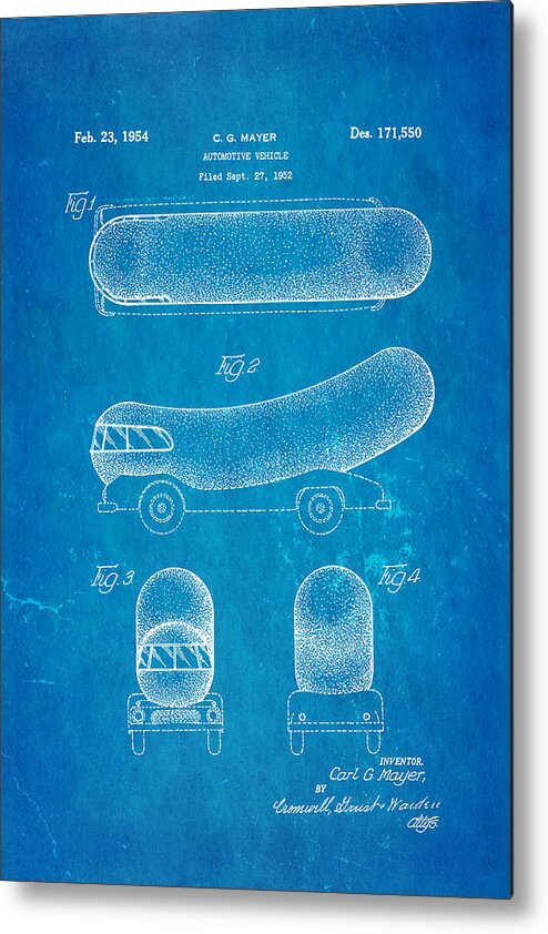Oscar Mayer Weinermobile WIENERMOBILE 1954 Patent Art Print READY TO FRAME!!! 
