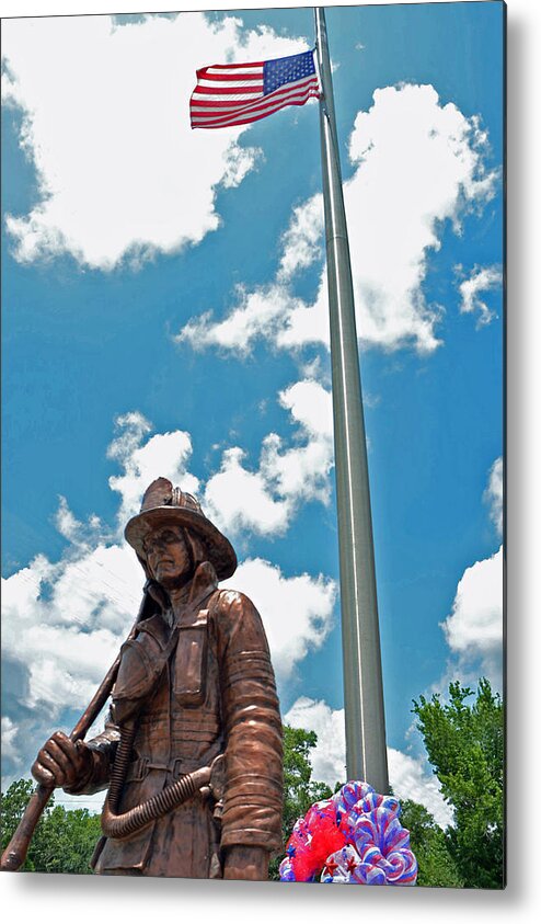 Firemen Metal Print featuring the photograph Our Heroes by Charlotte Schafer