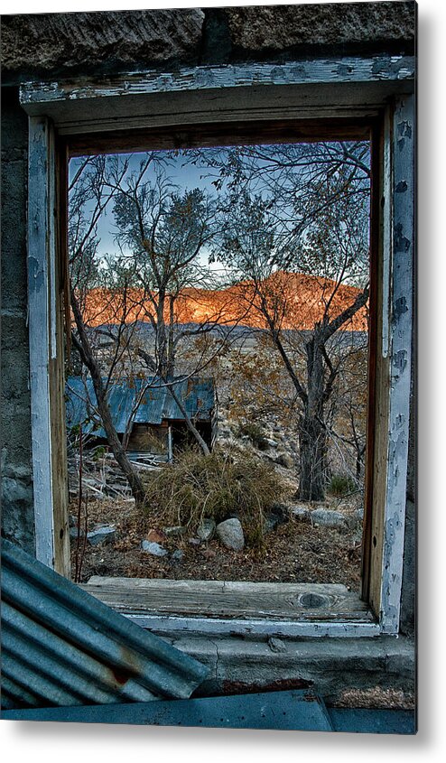 Wood Metal Print featuring the photograph Out the Window by Cat Connor