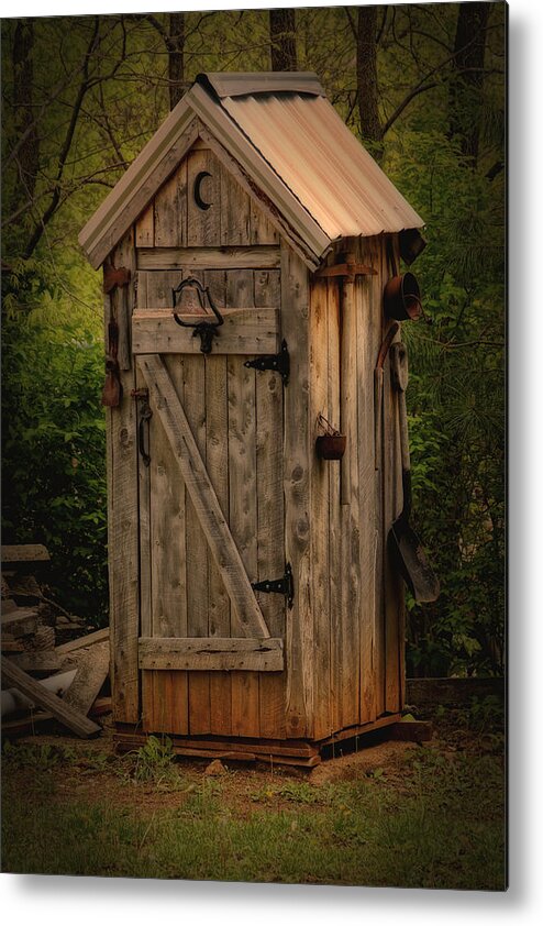 Outhouse Metal Print featuring the photograph Outhous Caledonia MO DSC04010 by Greg Kluempers
