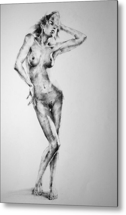 Erotic Metal Print featuring the drawing Page 10 by Dimitar Hristov