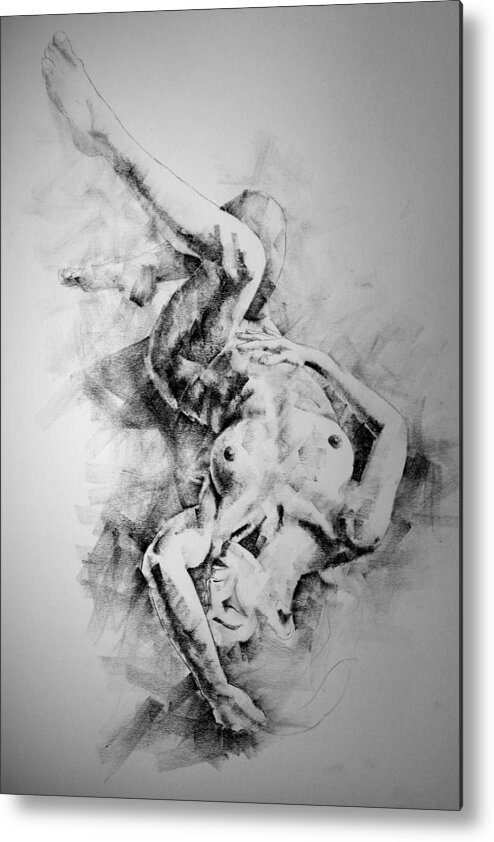 Erotic Metal Print featuring the drawing Page 21 by Dimitar Hristov