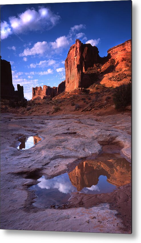 Arches National Park Metal Print featuring the photograph Park Avenue Reflection by Ray Mathis
