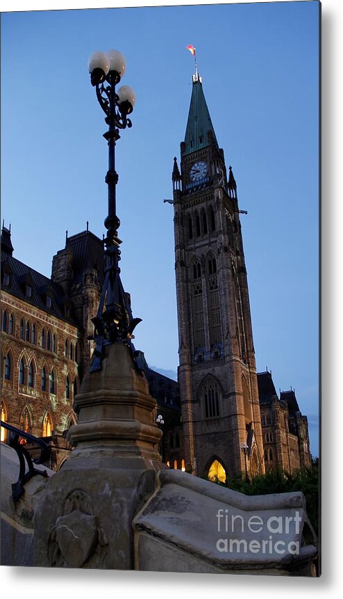 Canada Metal Print featuring the photograph Parliamental Night by Jeff Sommerfield