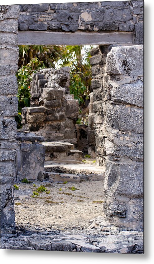Access Metal Print featuring the photograph Path through Mayan Ruins by Jannis Werner