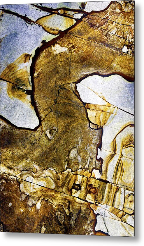 Abstract Metal Print featuring the photograph Patterns in Stone - 153 by Paul W Faust - Impressions of Light