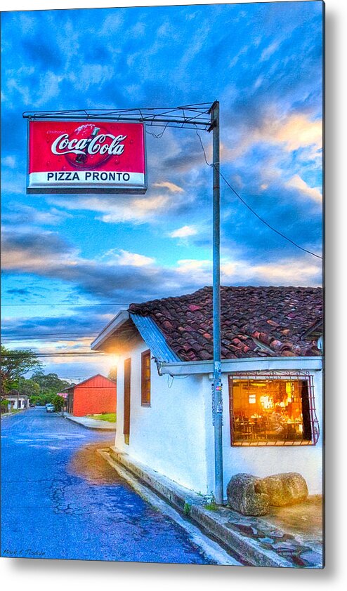 Costa Rica Metal Print featuring the photograph Pausing To Dine On Pizza in Costa Rica by Mark Tisdale