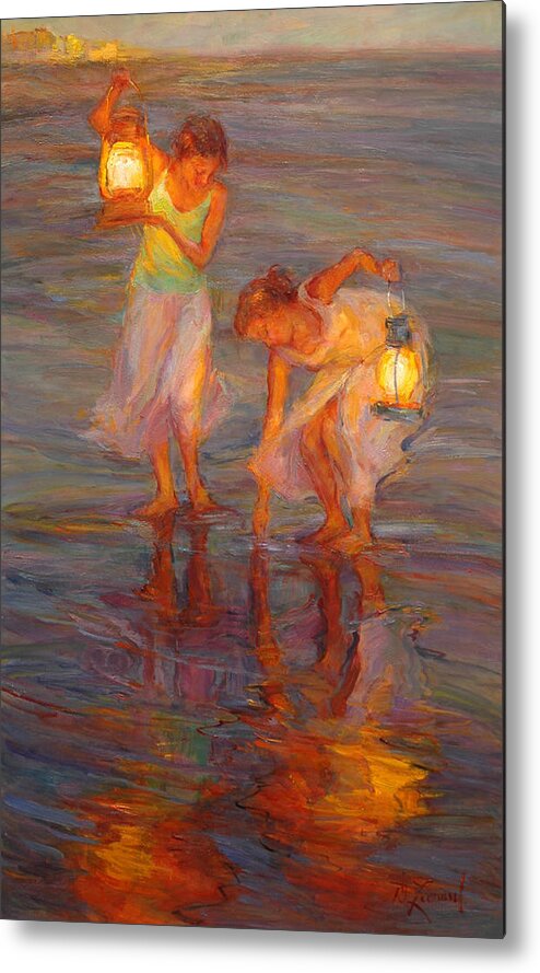 Beach Metal Print featuring the painting Peace by Diane Leonard