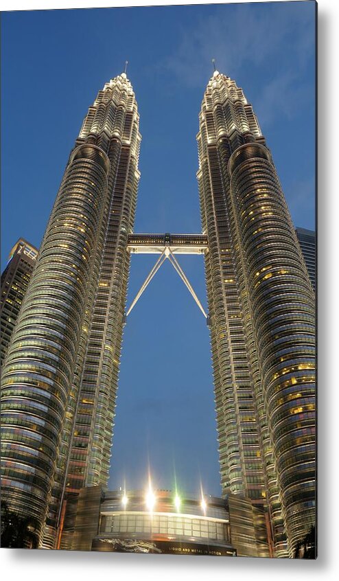 Petronas Metal Print featuring the photograph Petronas Towers at night by Jeremy Voisey