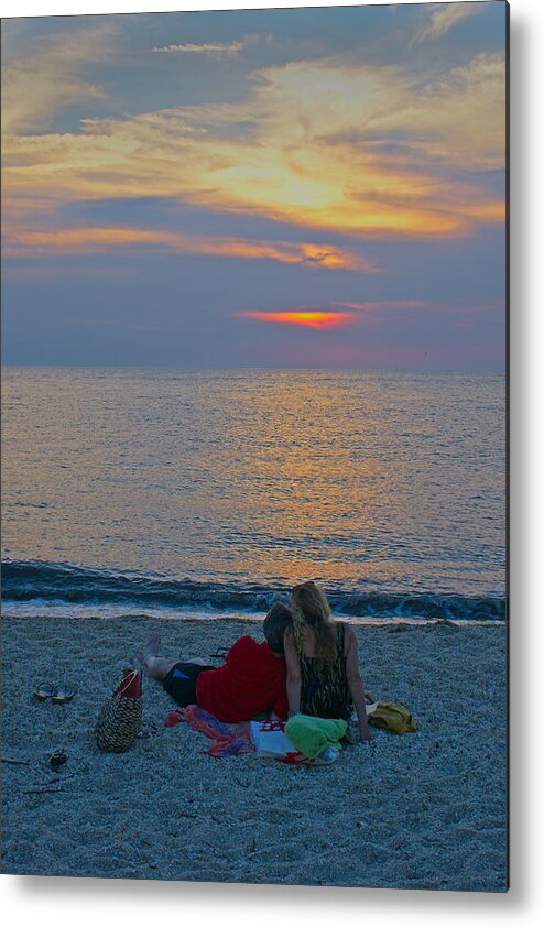 Seascape Pictures Metal Print featuring the photograph Picnic Love Cape May Beach by Blair Seitz