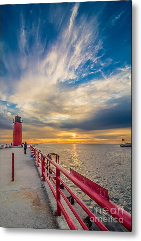 3rd Ward Metal Print featuring the photograph Pierhead October Sky by Andrew Slater