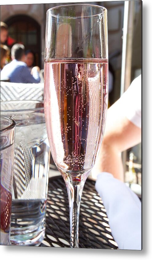 Pink Prosecco Metal Print featuring the photograph Pink Prosecco by Allan Morrison