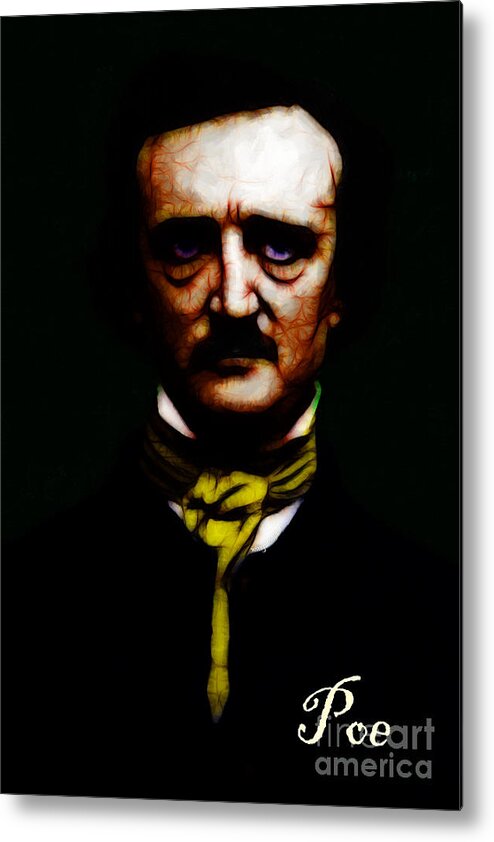 Edgar Metal Print featuring the photograph Poe by Wingsdomain Art and Photography