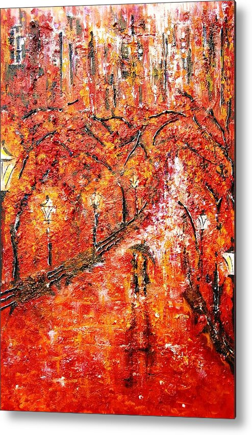 Contemporary Impressionism Metal Print featuring the painting Poet's Walk by Helen Kagan