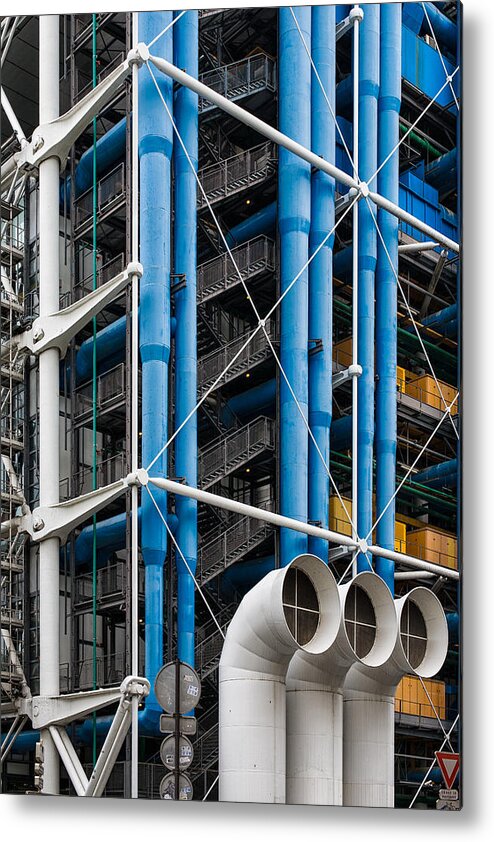 Georges Pompidou Metal Print featuring the photograph Pompidou by Nigel R Bell