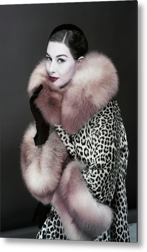 Fashion Metal Print featuring the photograph Portrait Of Nancy Berg by Erwin Blumenfeld Fashion Metal Print featuring the photograph Portrait Of Nancy Berg by Erwin Blumenfeld