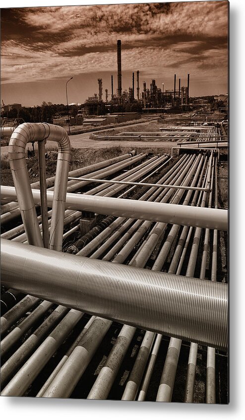 Fuel Metal Print featuring the photograph Power Industry Oil And Gas by Christian Lagereek