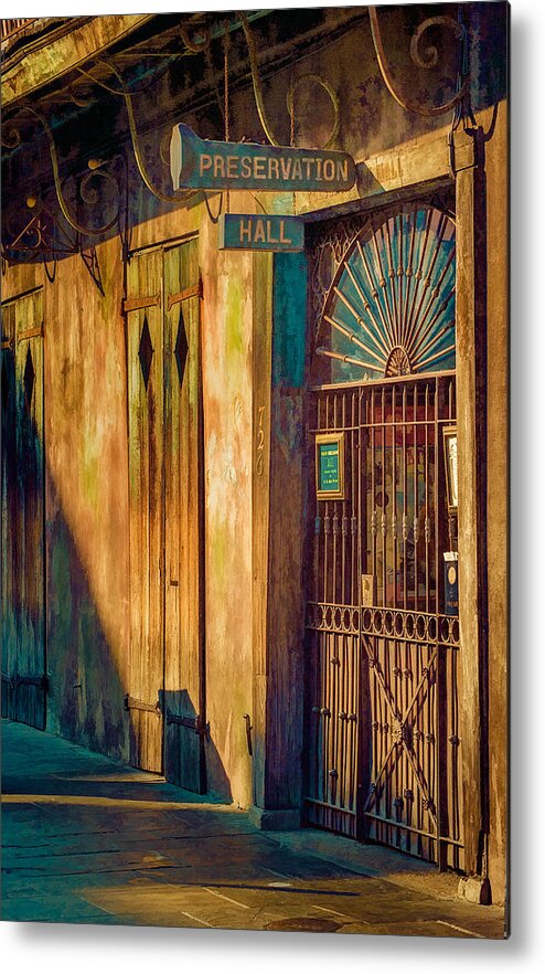 French Quarter Metal Print featuring the photograph Preservation Hall by Brenda Bryant