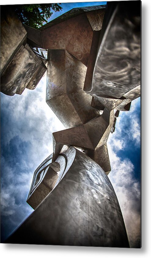 Asheville Metal Print featuring the photograph Pritchard Park Art is Looking Up by John Haldane