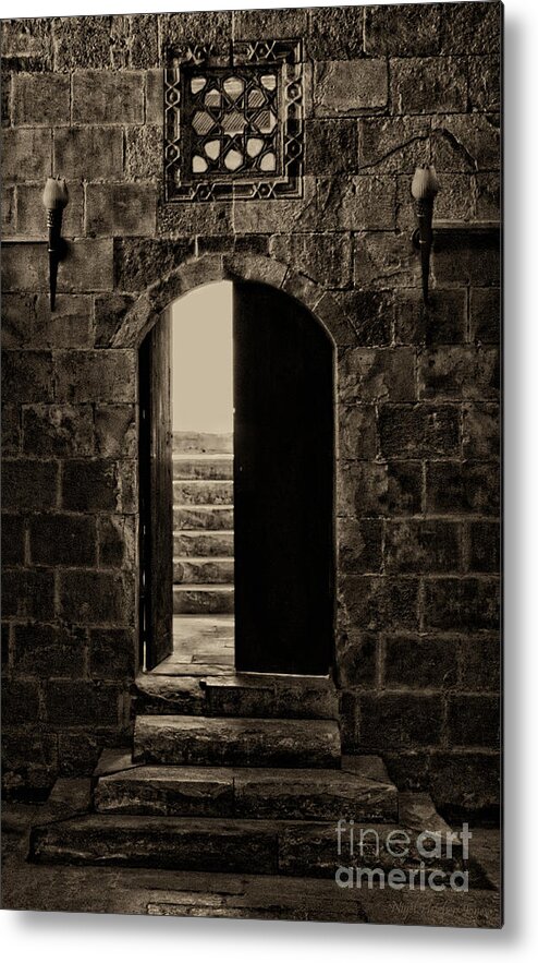 Fatimid Metal Print featuring the photograph Qalawun Doorway Cairo by Nigel Fletcher-Jones