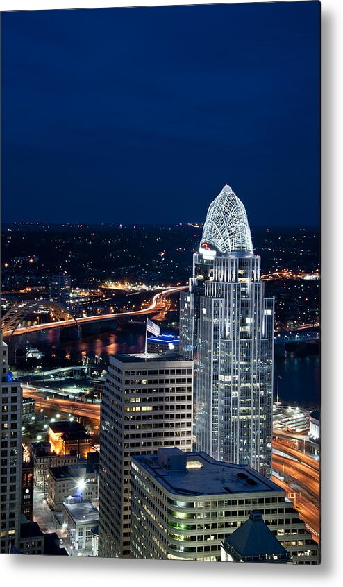 Cincinnati Metal Print featuring the photograph Queen City Tower by Russell Todd