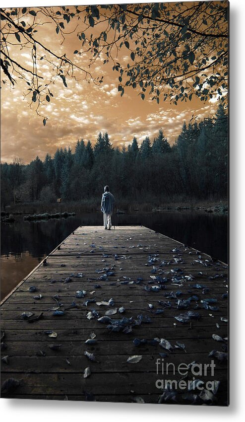 Infrared Metal Print featuring the photograph Quiet Moments Series by Rebecca Parker