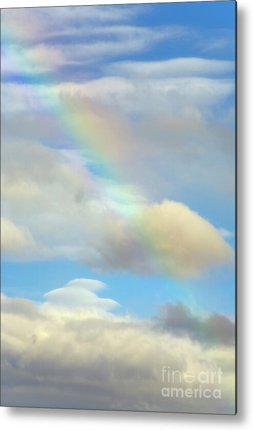 00431183 Metal Print featuring the photograph Rainbow And Cumulus Clouds by Yva Momatiuk John Eastcott