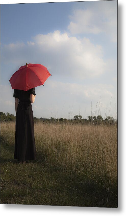 Abandoned Metal Print featuring the photograph Red And Black by Maria Heyens