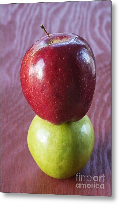 Apple Metal Print featuring the photograph Red and green apples by Vishwanath Bhat