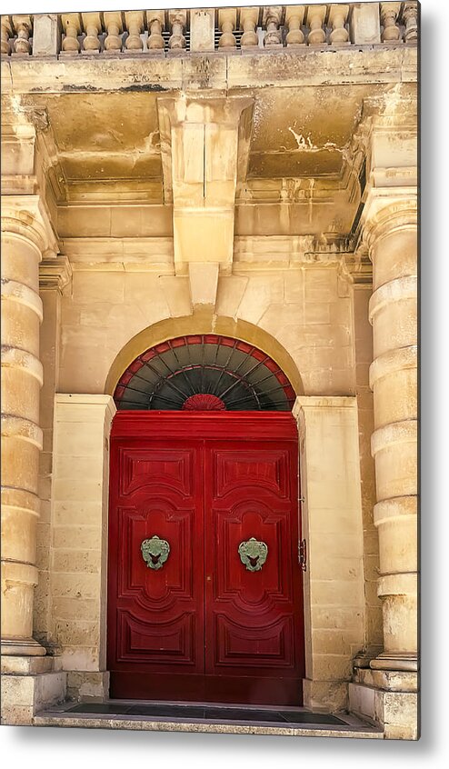 Architecture Metal Print featuring the photograph Red Door by Maria Coulson