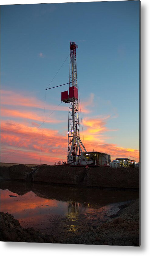 Evening Tower Metal Print featuring the photograph Red Iron by Michael Gross