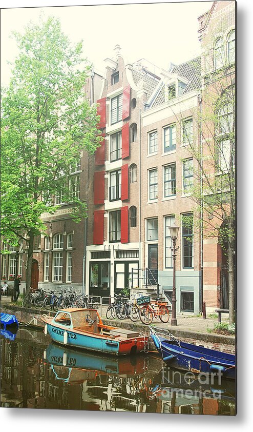 Amsterdam Metal Print featuring the photograph Red Windows by Ivy Ho