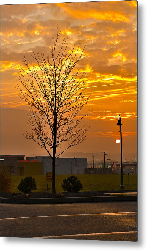 Shopping Center Metal Print featuring the photograph Retail Dawn by Jeff Kurtz