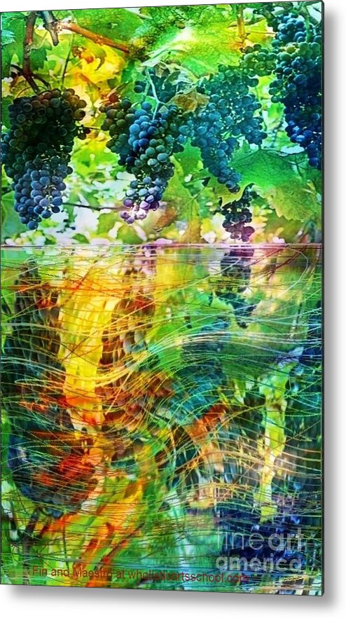 Wine Metal Print featuring the painting Ripened Vines by PainterArtist FIN