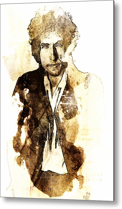 Robert Allen Zimmerman Metal Print featuring the digital art Robert Allen Zimmerman by Andrea Barbieri