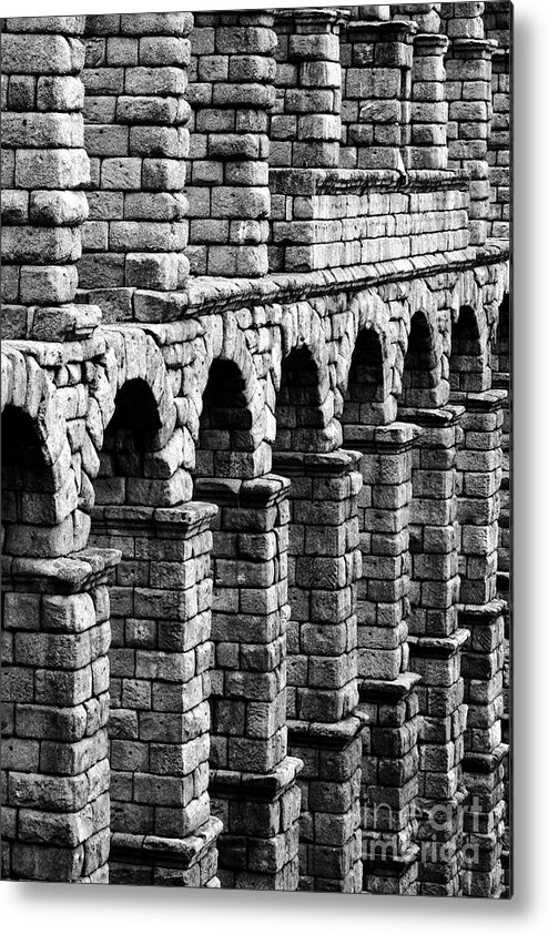 Segovia Metal Print featuring the photograph Roman Arches Segovia Spain by James Brunker