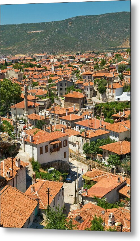 Built Structure Metal Print featuring the photograph Rooftops Of Old Houses In Saburhane by Izzet Keribar