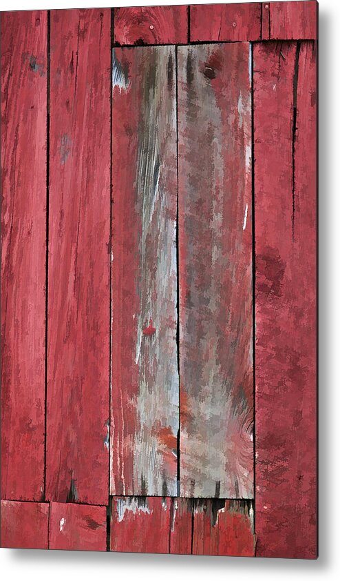 Abandon Metal Print featuring the photograph Rustic Red Barn Wall by David Letts