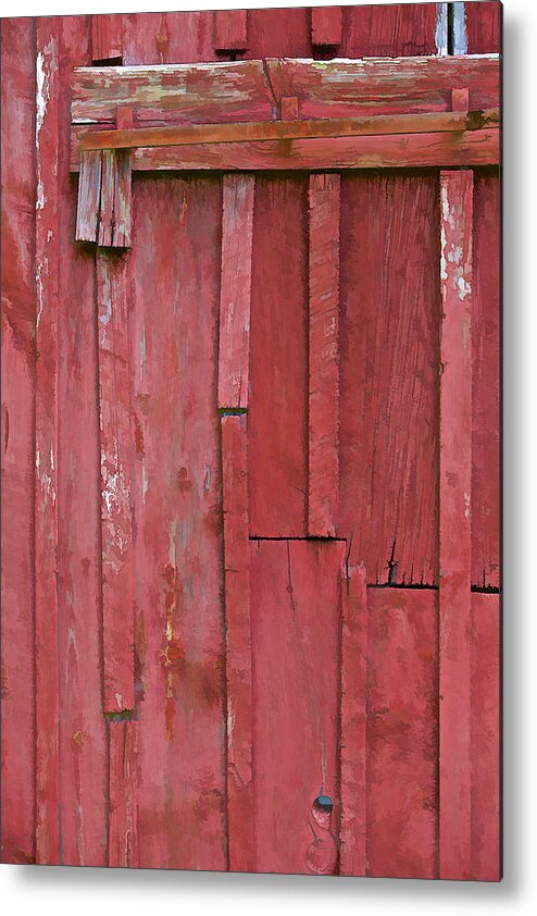 Abandon Metal Print featuring the photograph Rustic Red Barn Wall II by David Letts