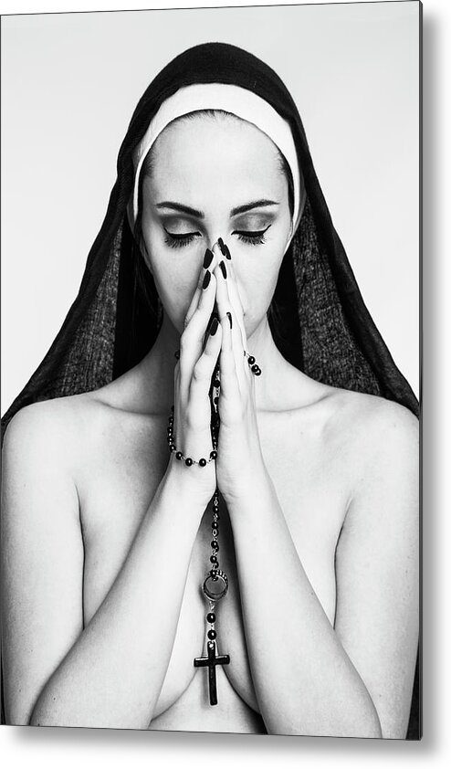 Woman Metal Print featuring the photograph Sacred And Profane by Igor Genovesi