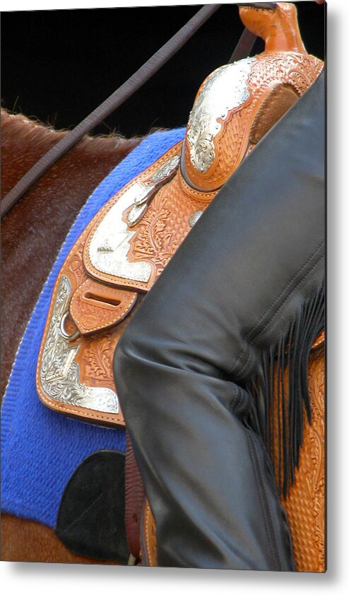 American Metal Print featuring the photograph Saddle Leg 3623 by Jerry Sodorff