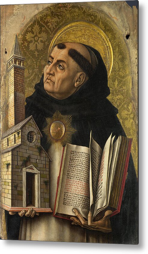 Carlo Crivelli Metal Print featuring the painting Saint Thomas Aquinas by Carlo Crivelli
