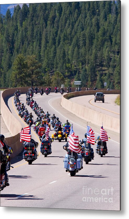 Motorcycle Metal Print featuring the photograph Salute to Veterans Rally by Steven Krull